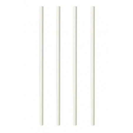 Pailles papier milkshake blanches 0,8x23 x150 | CHR Appro