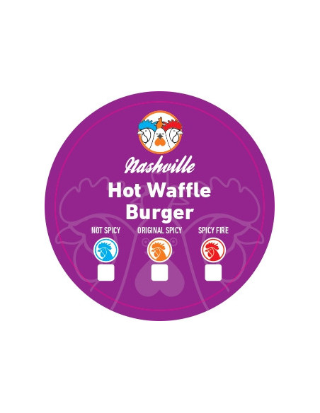 Stickers Hot Waffle Burger x500