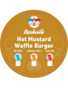 Stickers HOT MUSTARD WAFFLE BURGER x500