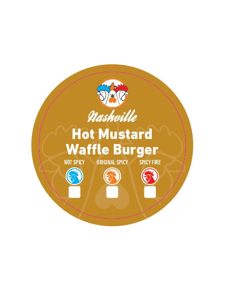 Stickers HOT MUSTARD WAFFLE BURGER x500
