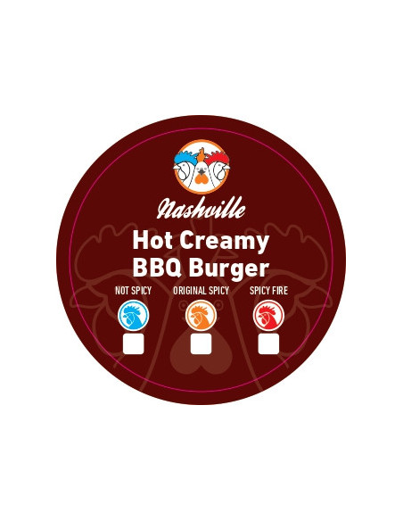 Stickers HOT CREAMY BBQ BURGER x500