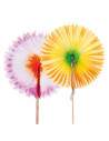 Décors Eventails chinois en papier Ø7x7cm pour glaces, cocktails et desserts – lot de 144