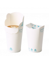 Pot gobelet en papier Aqueous avec couvercle pliable pour café