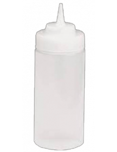 Poire Squeeze blanche 235ml MNAS – bouteille souple doseuse pour sauces, coulis et toppings, lot de 6.