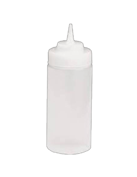 Poire Squeeze blanche 235ml MNAS – bouteille souple doseuse pour sauces, coulis et toppings, lot de 6.