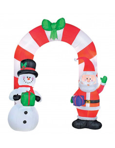 Arche de Noël gonflable lumineuse décoration festive professionnelle pour restaurants, snacks et commerces CHR.