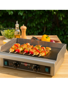 Plancha électrique Krampouz 3,6 kW 64x34 cm – plaque inox professionnelle pour cuisson rapide et homogène en restauration. 2