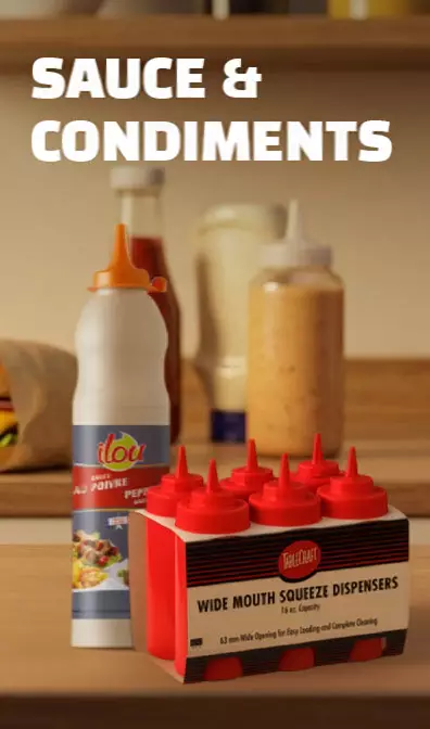 Sauces et condiments pour snack et burger