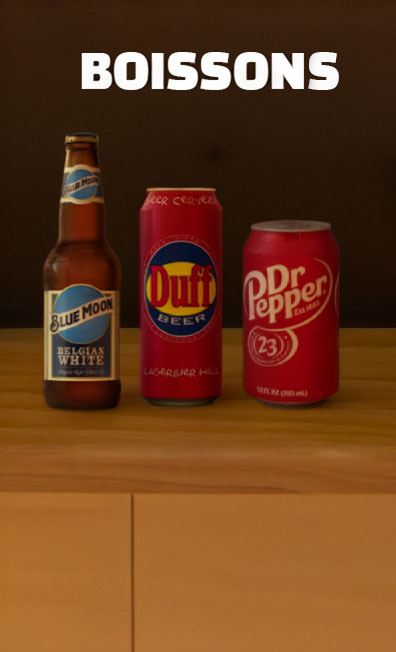 Boissons et soda pour snack et burger