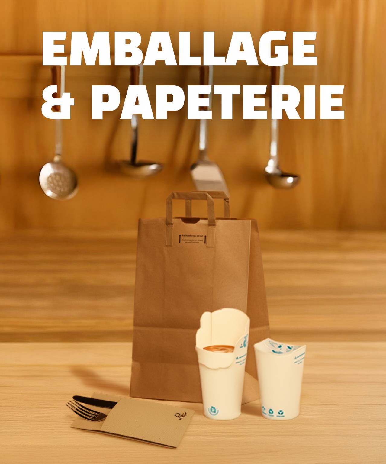 Emballage et papeterie pour crêperie professionnel